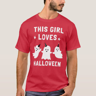 T-shirt Cette fille aime halloween drôle