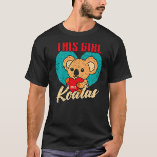 T-shirt Cette Fille Aime Koalas Cute Femmes Koala Bear 1