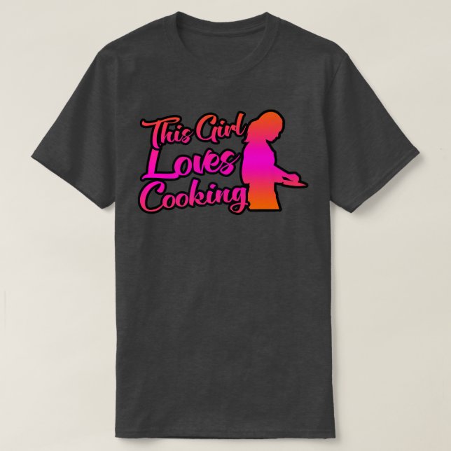 T-shirt Cette fille aime la Cuisine (Design devant)