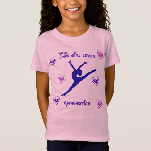 T-Shirt Cette Fille Aime La Gymnastique (Devant)