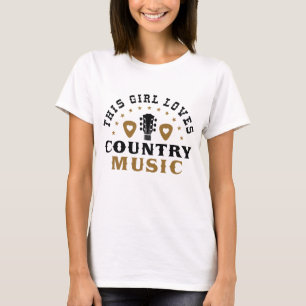 T-shirt Cette Fille Aime La Musique Country