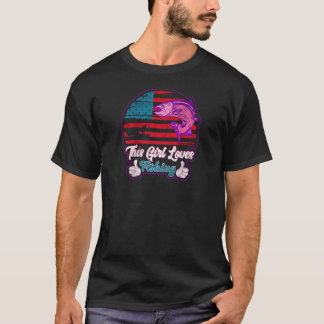 T-shirt Cette fille aime la pêche Femme pêcheuse Pêche