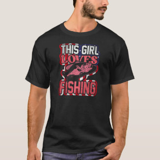 T-shirt Cette fille aime la pêche Femme pêcheuse Pêche
