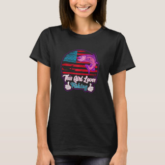 T-shirt Cette fille aime la pêche Femme pêcheuse Pêche