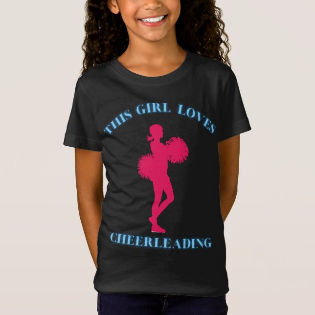 T-shirt Cette Fille Aime Le Cheerleading (Devant)