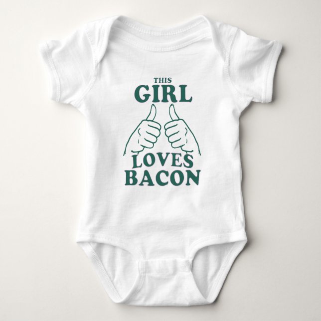T-shirt Cette FILLE aime le lard (Devant)