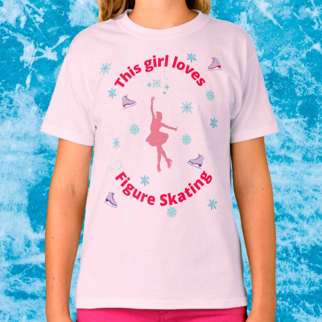 T-shirt Cette Fille Aime Le Patinage Artistique (Créateur téléchargé)