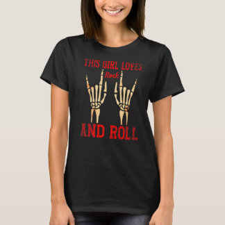 T-shirt Cette fille aime le rock et le roll