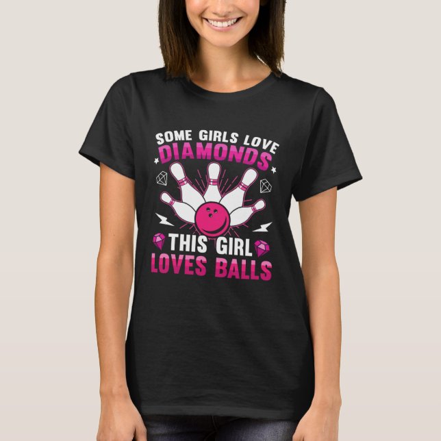 T-shirt Cette Fille Aime Les Balls Joueuse Bowling Femmes (Devant)
