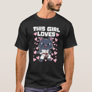 T-shirt Cette Fille Aime Les Chats Et Le Karaté