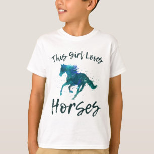 T-shirt Cette Fille Aime Les Chevaux Équitation cavalier E
