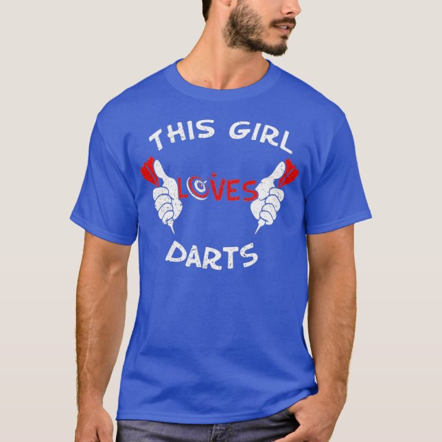 T-shirt Cette fille aime les fléchettes Dartboard Lover Co (Devant)