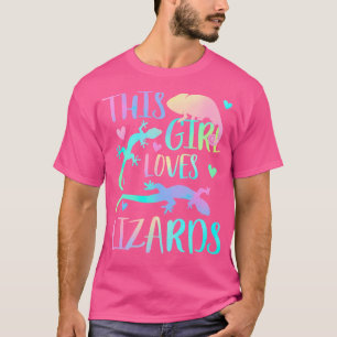 T-shirt Cette fille aime les lézards Thème lézard amoureux