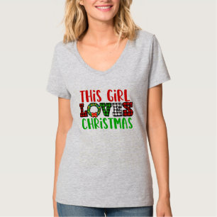 T-shirt Cette fille aime Noël
