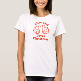 T-shirt Cette fille aime Noël