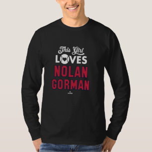 T-shirt Cette fille aime Nolan Gorman St Louis Baseball ML