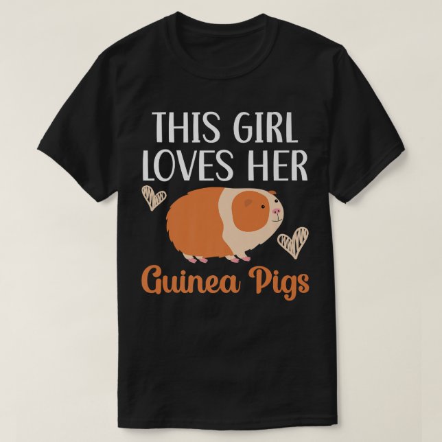 T-shirt Cette Fille Aime Sa Guinée Chiens Rodent Pet Cavy  (Design devant)