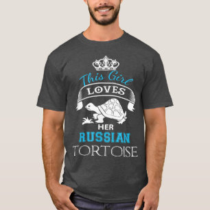 T-shirt Cette Fille Aime Sa Tortue Russe