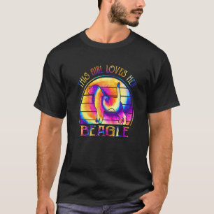 T-shirt Cette Fille Aime Son Chien Beagle Tie Dye Puppy