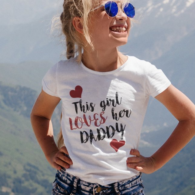 T-Shirt Cette fille aime son papa (Créateur téléchargé)
