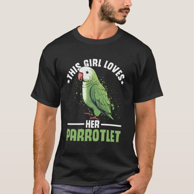 T-shirt Cette Fille Aime Son Parrotlet Propriétaire D'Oise (Devant)