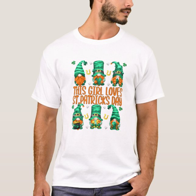 T-shirt Cette Fille Aime St. Patricks Day - Funny St. Padd (Devant)