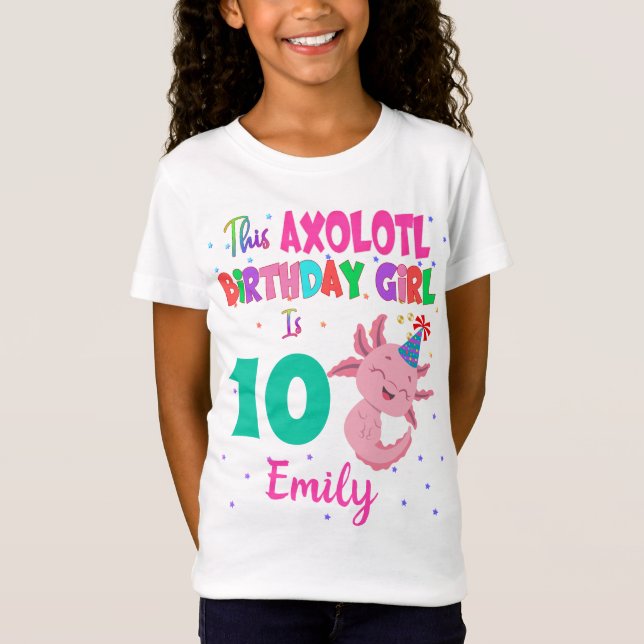 T-Shirt Cette fille Axolotl est une salamandre amphibie (Devant)