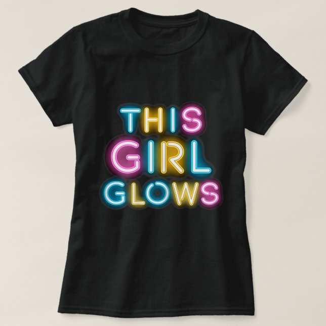 T-shirt Cette fille brille Design d'autonomisation positiv (Design devant)