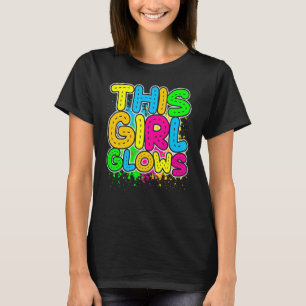 T-shirt Cette fille brille fête 80s vintage rétro coloré