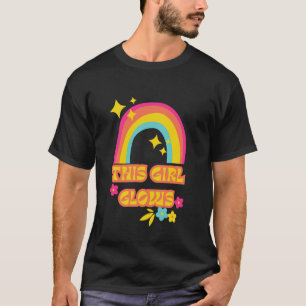 T-shirt Cette Fille Brille Pour Enfants Tie Dye Couleurs V