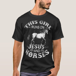 T-shirt Cette Fille Coule Sur Jésus Et Cheval Équitation É