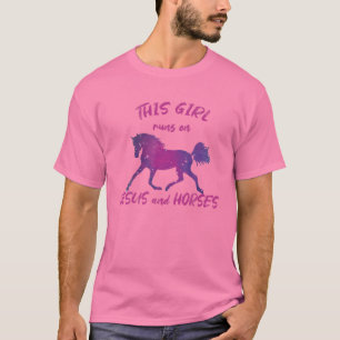 T-shirt Cette Fille Coule Sur Jésus Et Chevaux Riding Chri