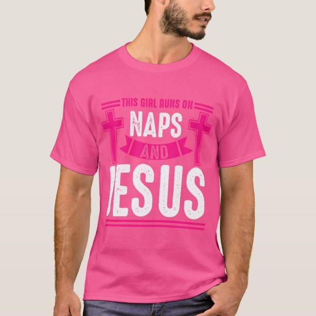 T-shirt Cette Fille Coule Sur Les Naps Jésus (Devant)