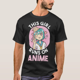 T-shirt Cette fille court sur anime
