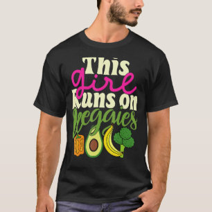 T-shirt Cette Fille Court Sur Veggies Idée Végétalienne Fe
