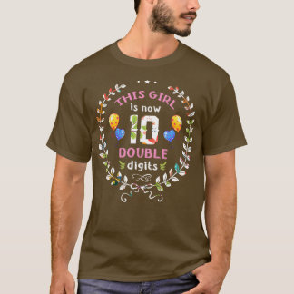 T-shirt Cette fille est maintenant 10 chiffres doubles 10e