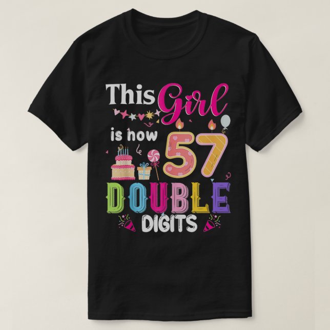 T-shirt Cette Fille Est Maintenant 57 1967 Ans Double Chif (Design devant)