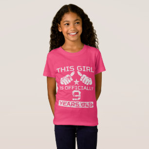 T-Shirt Cette fille est officiellement 9 années