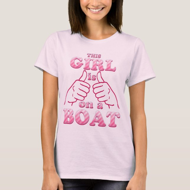 T-shirt Cette fille est sur un BATEAU (Devant)