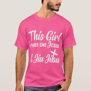 T-shirt Cette Fille Fonctionne Sur Jésus Et Jiu Jitsu Chri