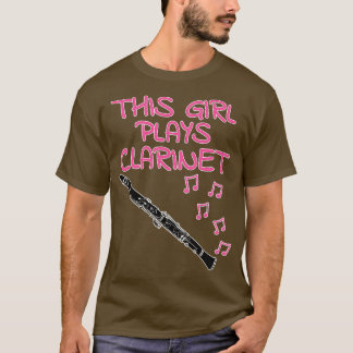 T-shirt Cette Fille Joue Clarinet Femme Clarinetist Woodwi