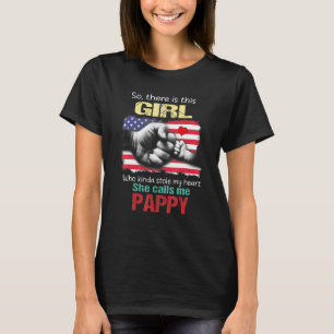 T-shirt Cette Fille Kinda M'A Volé Le Coeur Me Appelle Pap