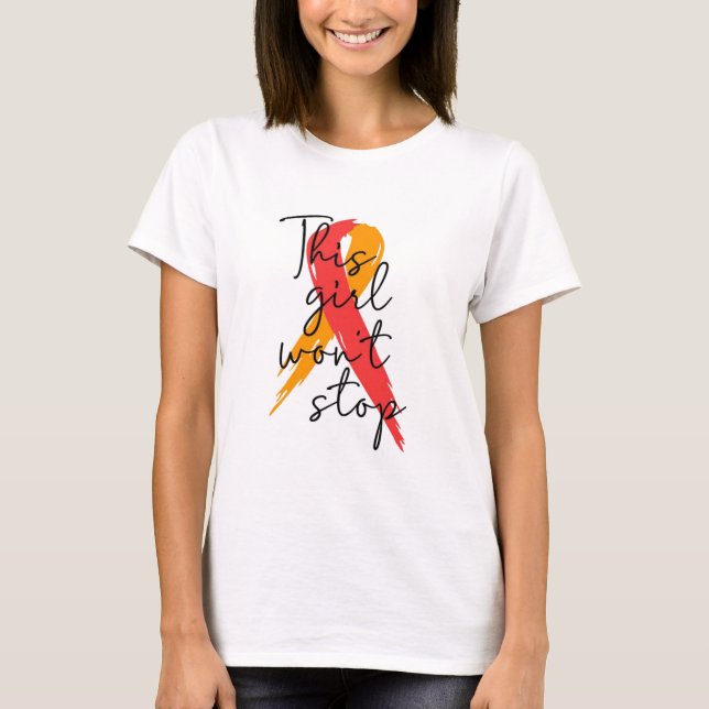 T-shirt Cette fille n'arrêtera pas Myelofibrosis (Devant)