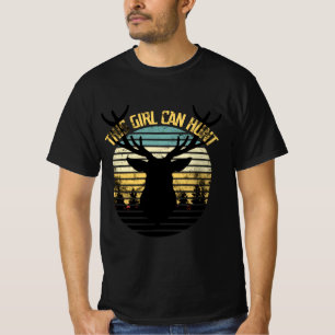 T-shirt Cette Fille Peut Chasser Classique