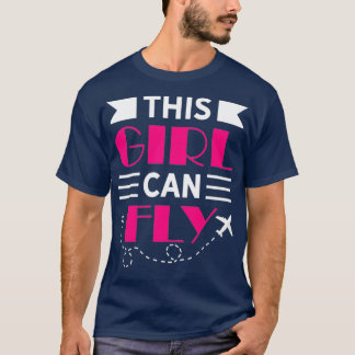 T-shirt Cette Fille Peut Voler Pilote Femme