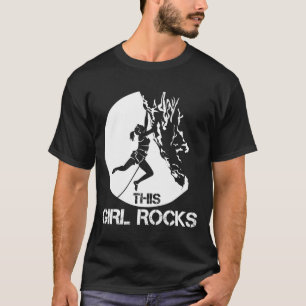 T-shirt Cette Fille Rocks Escalade Carabiner Grimper
