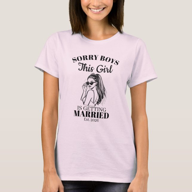 T-shirt Cette fille se marie en 2026 – Future mariée (Devant)