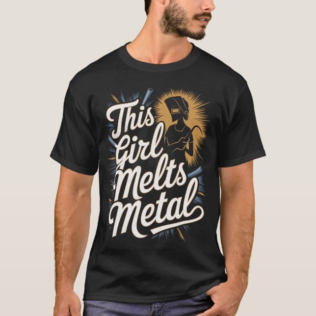 T-shirt Cette fille soudeuse féminine (Devant)
