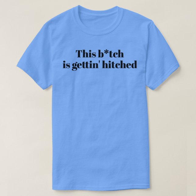 T-shirt Cette garce va se marier noir (Design devant)