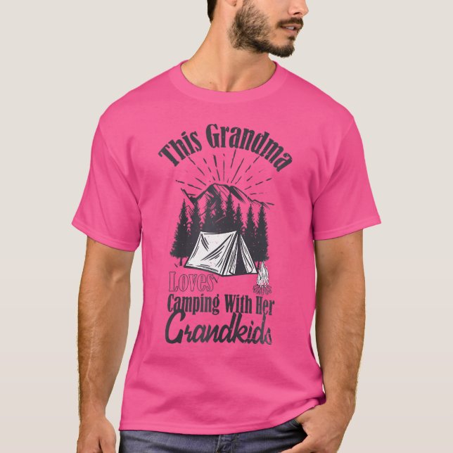T-shirt Cette Grand-Mère Aime Camping Avec Son Camp De Pet (Devant)